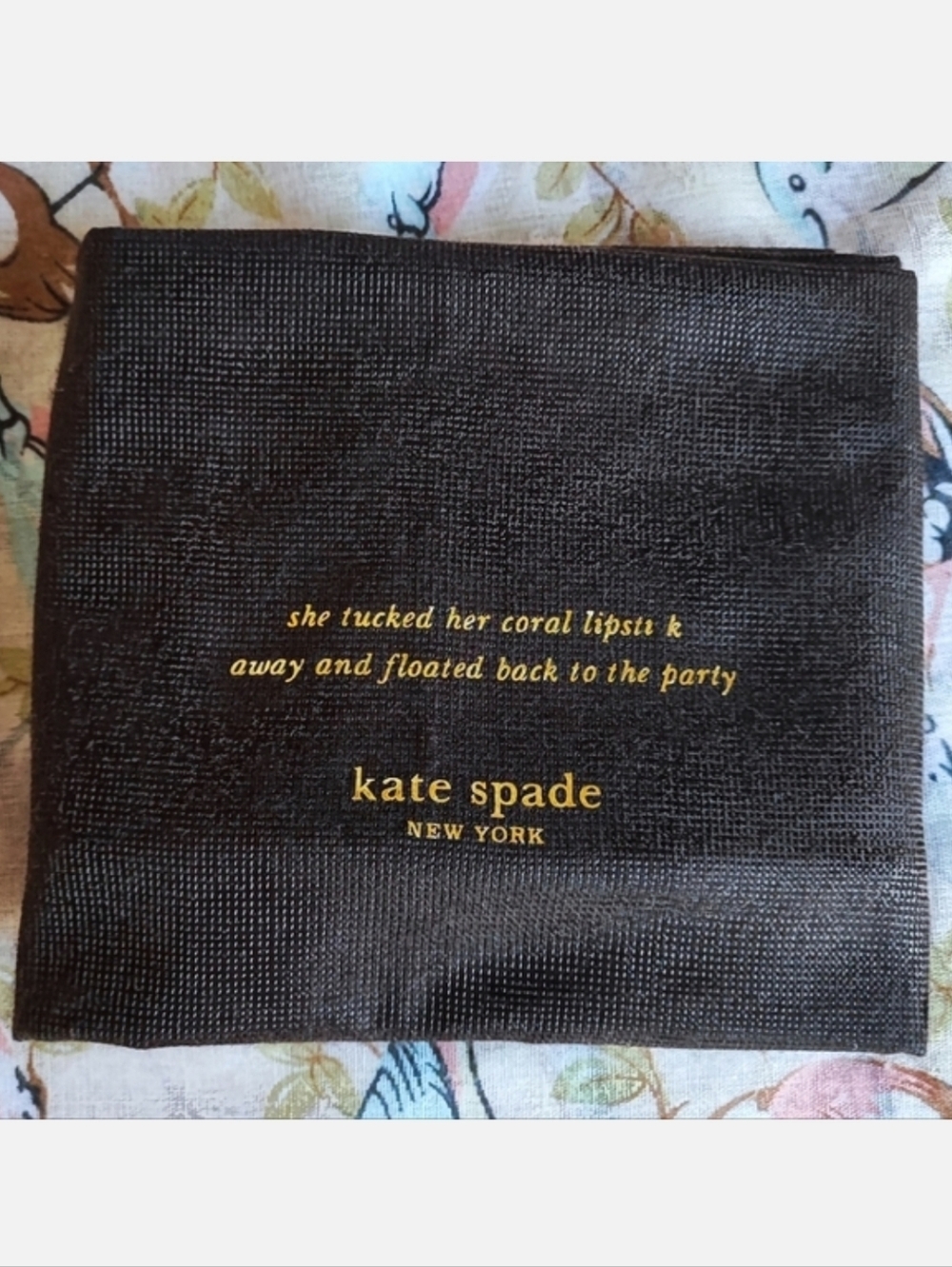 Kate Spade Brown Gold Embossed Brown Handbag Storage Dust Bag 19 1/2" x 17 1/4"